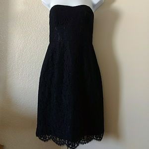 J.Crew Strapless Lace Size 4 Blue Party  Dress